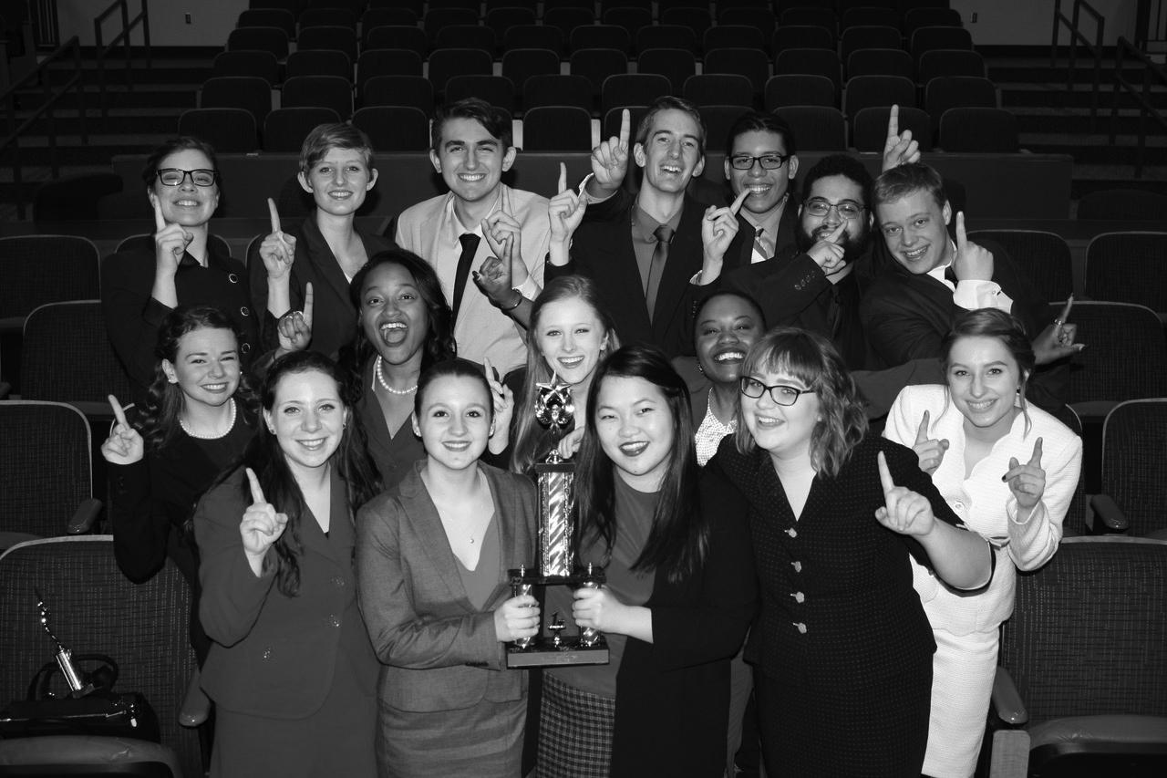 The UW-Whitewater Forensics Team celebrates their first-ever state title at the WFCA tournament on Feb 17-18. The group has dealt with many forces but owes their win to the program development and evolving.