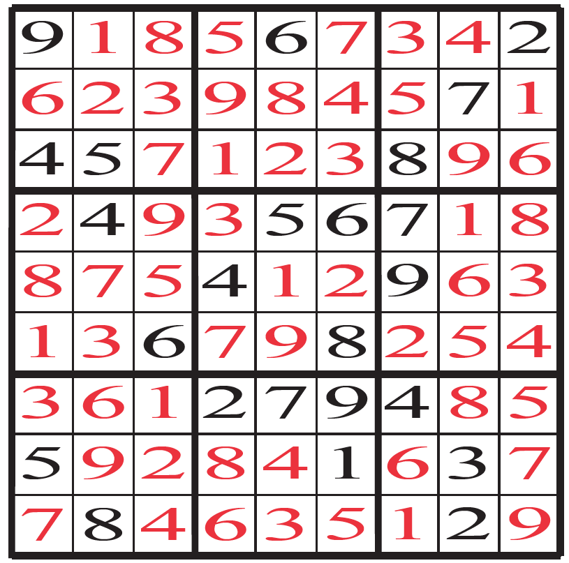 Nov. 6 Sudoku answers