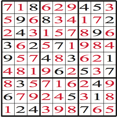 Sudoku answers from Nov. 13 Issue