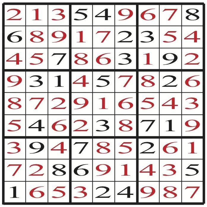 Jan. 22, 2014 Sudoku Answers