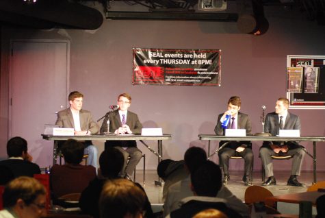 Student government candidates engage in debate