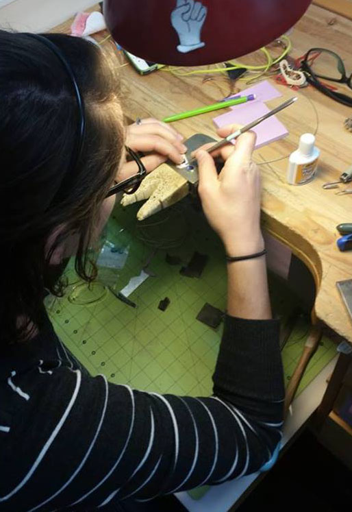 Alloy aligns students for jewelry making