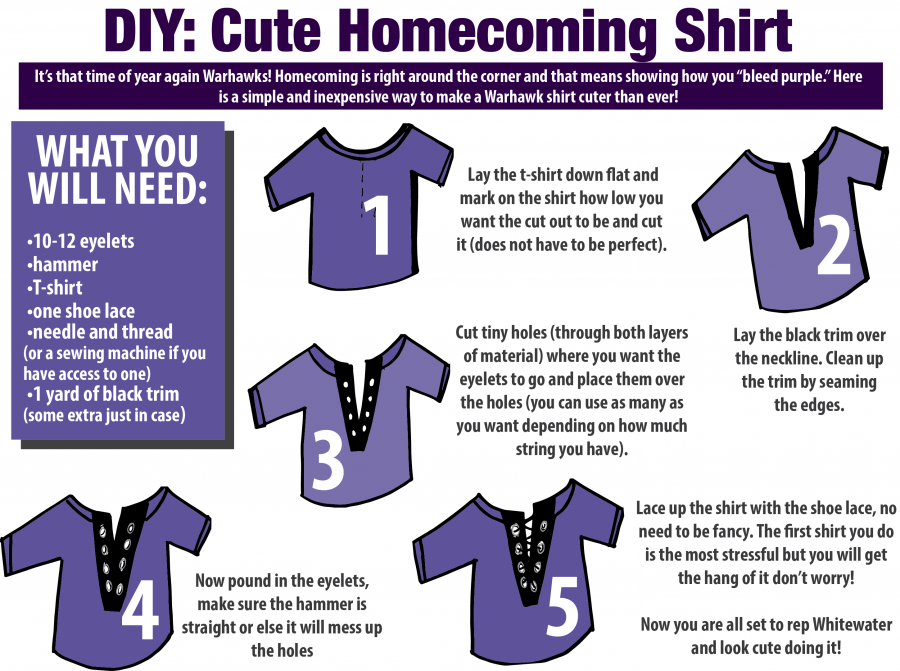 DIY: Cute Homecoming Shirt - Royal Purple