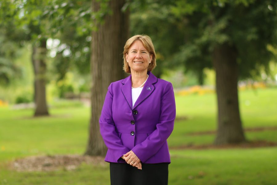 Beverly Kopper, who became UW-Whitewater’s 16th Chancellor last summer, has seen both highs and lows for the university in the past year.
photo by Kimberly Wethal 