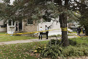 Whitewater Police and Crime Scene Investigation Unit examine the murder of Kenneth J. Myszkewicz on Tues Oct. 25 after receiving a 911 call early Tuesday morning. 
photo by Kimberly Wethal