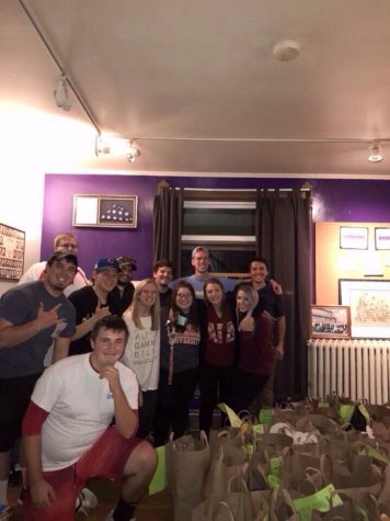 Fraternity donates food for drive