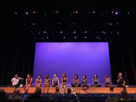 Members of the Hiplet Ballerinas hold a Q&A after their performance in young Auditorium.