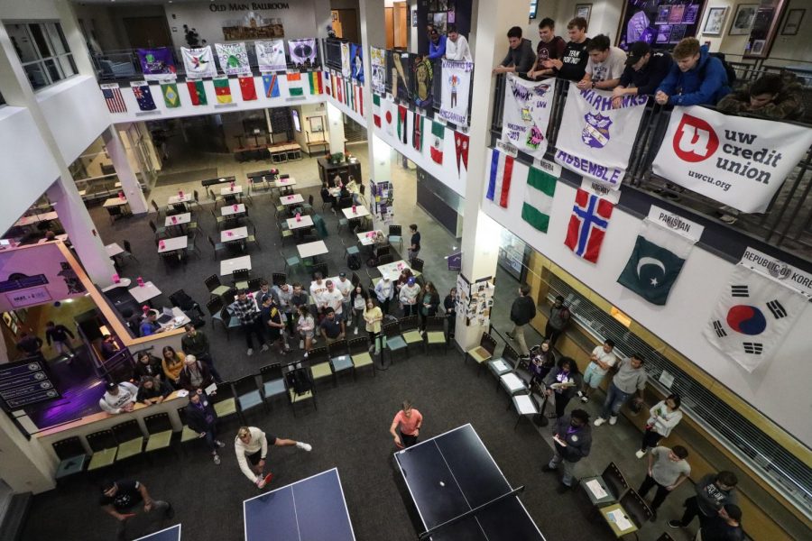 Students participate in Indoor Games Night Wednesday, Oct. 9, 2019 in the University Center as part of Homecoming Week.