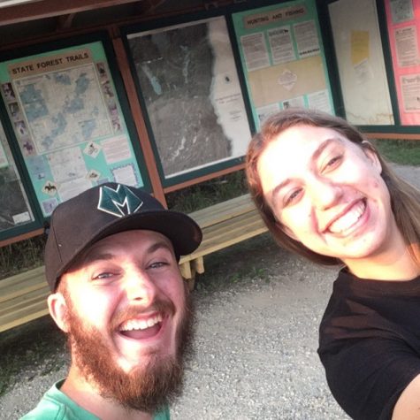 Dan Brever snaps a selfie of himself and Lizzy Farrey Friday, Aug. 7 while participating in the Discover Whitewater Scavenger Hunt.