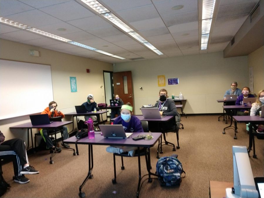 LIFE program students attend class in Winther Hall. 