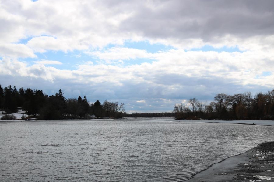 A view of Cravath Lake from Cravath Lakefront Park in Whitewater Wisconsin in March 2020. 