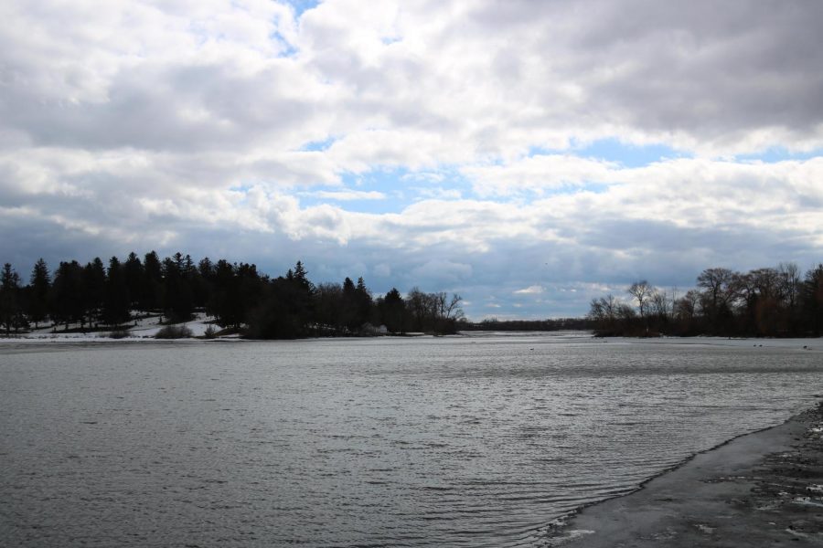 A view of Cravath Lake from Cravath Lakefront Park in Whitewater Wisconsin in March 2020. 