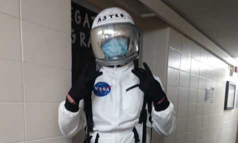 Astro the astronaut bounces around campus at 6 p.m. on weekends bringing candy and the Halloween spirit to UW-Whitewater.