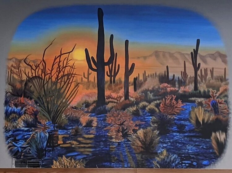 A+close+look+at+an+art+piece+called+Saguaro+National+Park+is+being+shown+in+the+Hello+from+Harta+art+exhibit+at+the+Whitewater+Arts+Alliance+through+Jan.+31.+The+full+mural+is+a+featured+installation+at+New+Generation+RV+in+Burlington%2C+Wisconsin.+