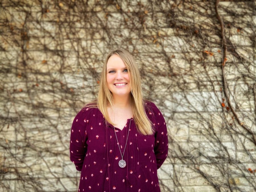 The Women’s Committee co-chair Anna Lindell stands outside Andersen Library Wednesday, Feb. 24. 