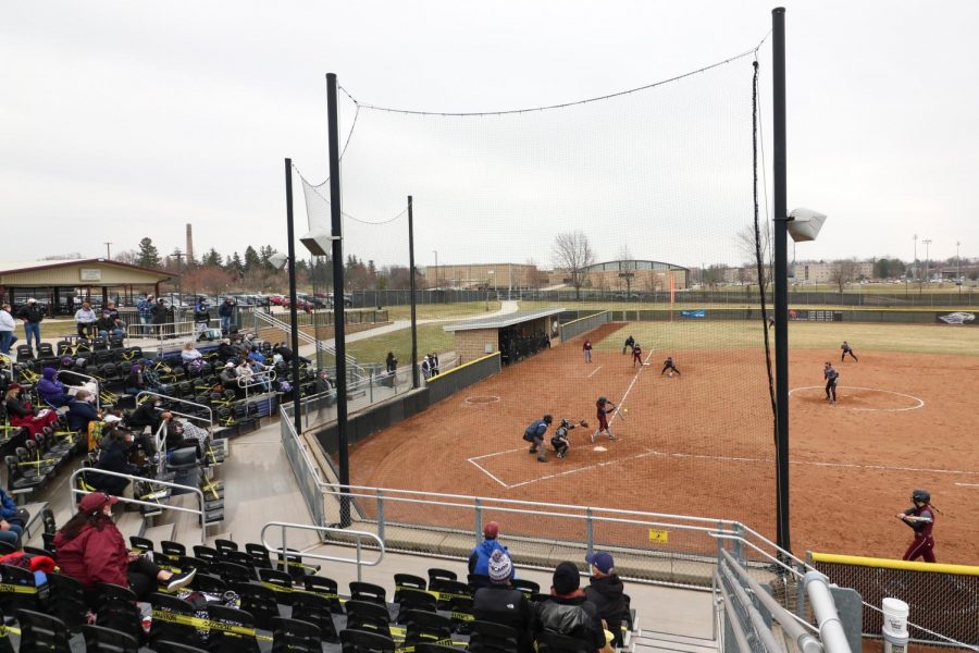 Attendance at van Steenderen softball complex was limited to pre-approved spectators for Saturdays doubleheader between the Warhawks and The University of Chicago.