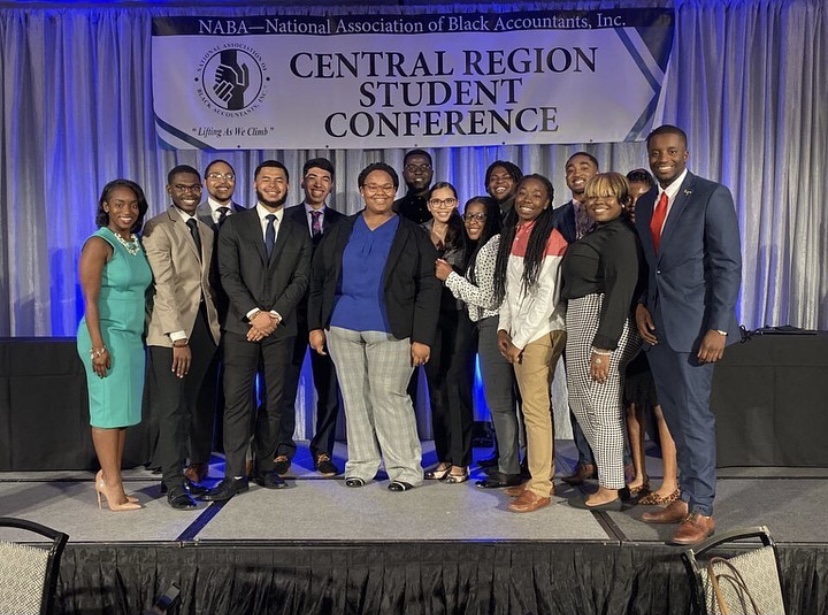 UW-Whiter chapter of NAB attending the National Association of Black Accountants Central Regional National Conference. 