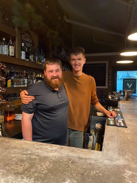 Owner Tyler Salisbery and bartender Andrew Severson love talking about beer. 