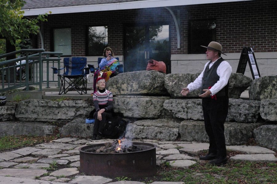 Chad Johnstone tells a story about his experience away at summer camp with the cryptical hodag, during the Whitewater Storytelling Festival Friday, Oct. 15. The event entertained attendees all weekend long with creativity and imagination. People enjoyed the tales of numerous storytellers, story walks through the community, art exhibits, a market and author fair, music, crafts and activities for children, and so much more. 