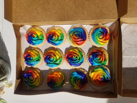 Free cookies that were given out at the pride rally.