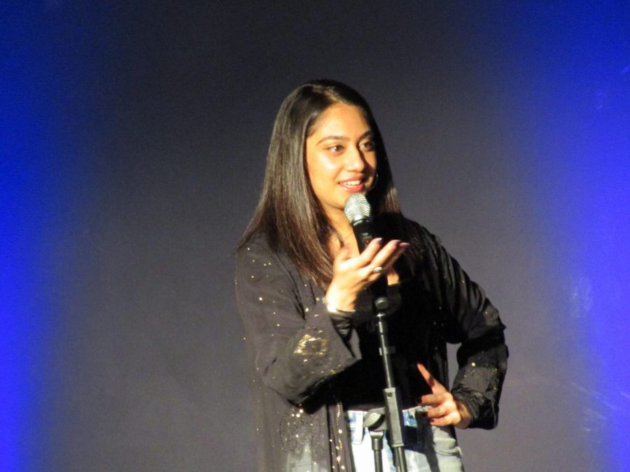 Poet Aman Batra at the Down Under in the University Center on November 11, 2021.