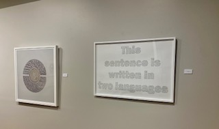 “This Sentence Is Written In Two Languages” by visual artist Nina Ghanbarzadeh