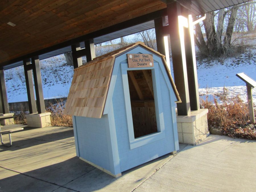 A+new+Sled+Shed+now+resides+at+Tripp+Lake+Park+for+community+members+to+use+over+the+winter+months+Jan.+21%2C+2022.