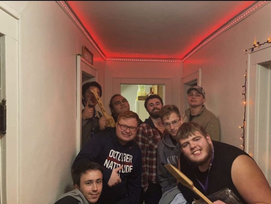 Active members of Phi Chi Epsilon pose for a group photo.  Pictured from top left are President Seth Lozano, Jose Bernal, Derek Wieczorek, Jac Vonachen. Pictured middle are Vice President Joseph Brown and Social media chair Jaron Kolinski. Pictured bottom are Steve Trbojevic and events and recruitment chair Aidan Powers.