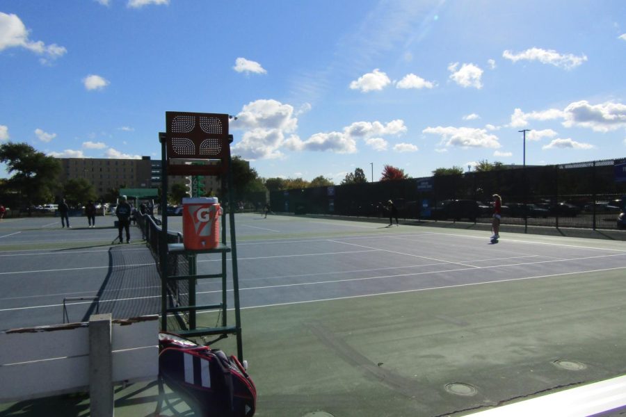 Women tennis players from UW-Whitewater, UW-Milwaukee, NIU, Lewis University, Cardinal Stritch, and Saint Francis from the NAIA  play matches at the UW-Whitewater fall invitational at UWW Oct. 8 2022.