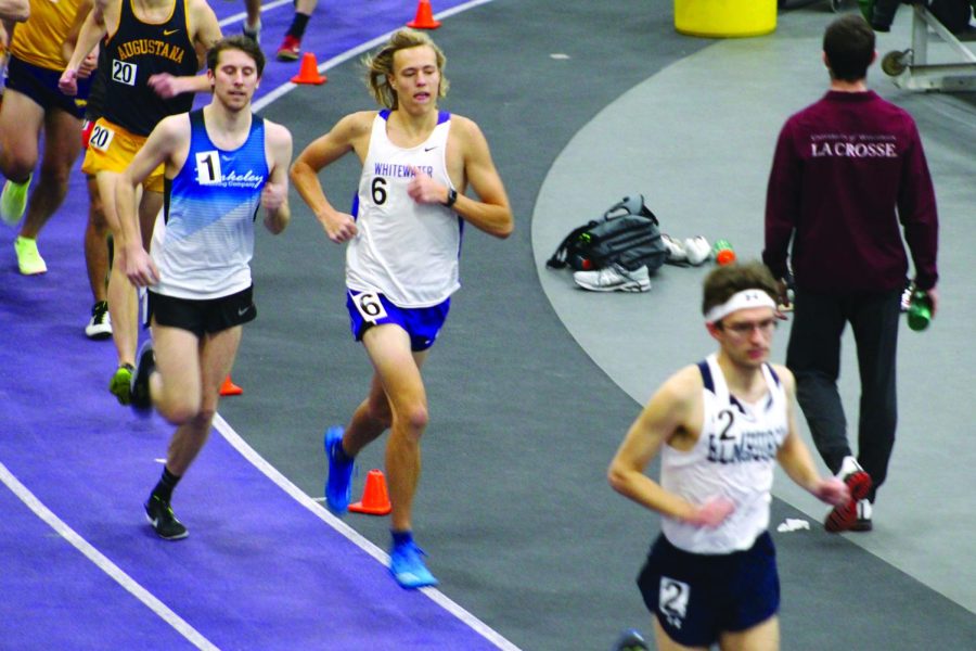 Men’s track competes at Indoor WIAC Championships
