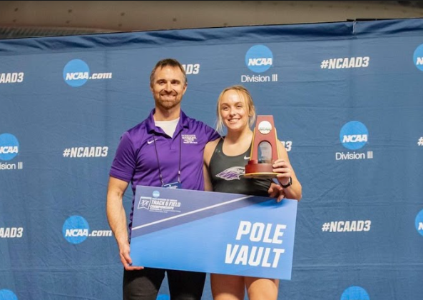 Sophomore Gracie Holland was the national champion in pole vault in the 2022 outdoor track and field season. Now she plans to upkeep her mentality and practicing to hopefully maintain that level of performance.