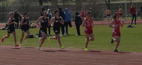  UW-Whitewater Men’s distance runners take on the 3000m steeplechase at the Rex Foster Twilight meet at the outdoor Kachel Family Sports Complex Apr. 7 2023.
