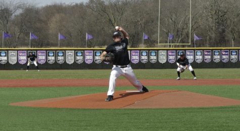  #34 Donovan Brandl starting pitcher for Whitewater in their game against Ripon College on Tuesday April 11th at Miller Stadium
