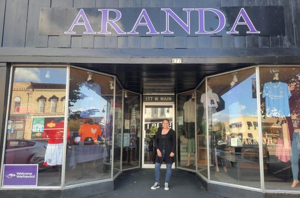 Marta Aranda stands in front of family owned clothing store Aranda-BeUnique on Main Street in downtown Whitewater Sept 13, 2023.