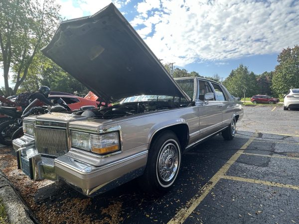 Hagstotz rode in style to the Cars & Coffee event on Sunday. The Hagstotz purchased their vintage Cadillac Brougham in the late 2000’s off of Craigslist. 
