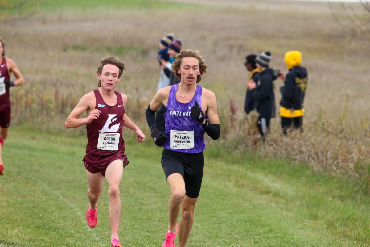 Christain Patzka begins to pull away from the competition en route to winning individual WIAC title.