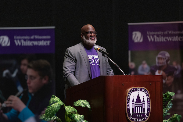 A welcome address by UW-Whitewater Chancellor Corey A. King, a campus cookout and a program on creating a culture where everyone matters began the semester with a celebratory tone on Tuesday, Aug. 29, 2023. 