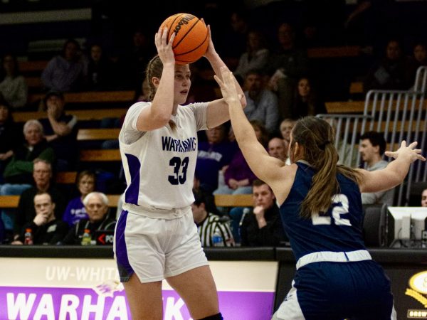 Fifth year senior forward Aleah Grundahl etched her name into Whitewater women’s basketball history by claiming all major scoring records in her time as a Warhawk and winning WIAC Player of the Year in three consecutive seasons. Grundahl compiled a 107-24 career record in her time with the program.