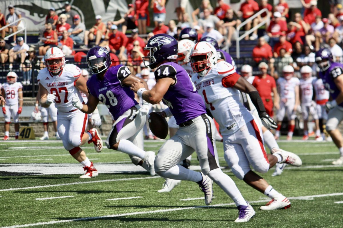 Jason Ceniti takes off for a run against Saint John’s Sept. 9th, 2023.