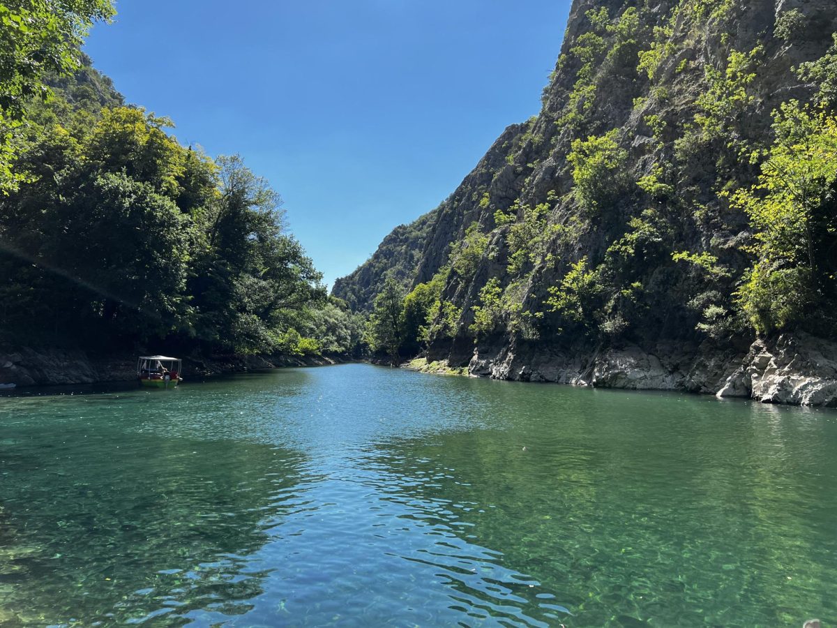 Lake side view at Matka Canyon, North Macedonia