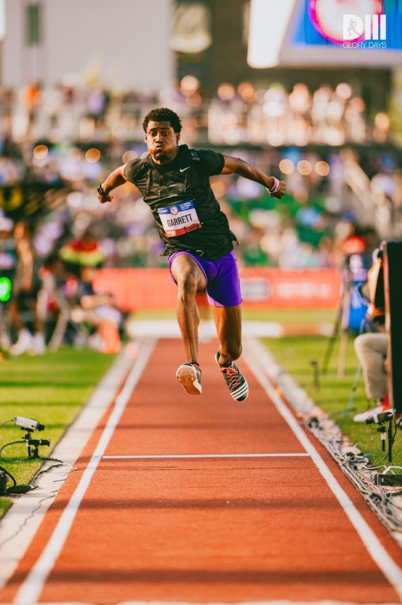 Shelvin Garrett II competes in the Olympic trials on Friday, June 28, in Eugene, Oreg.
