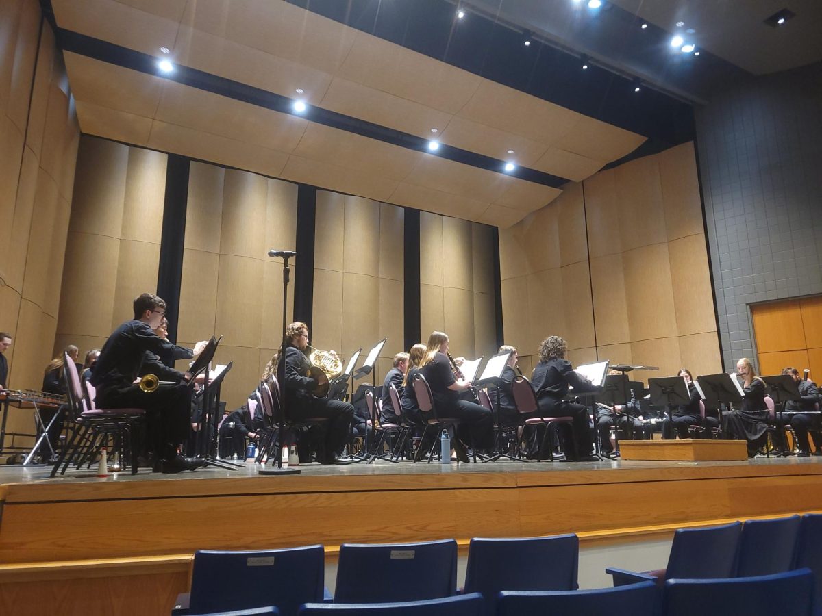 The Intercollegiate Honors Band performs at Young Auditorium, January 17, 2025.