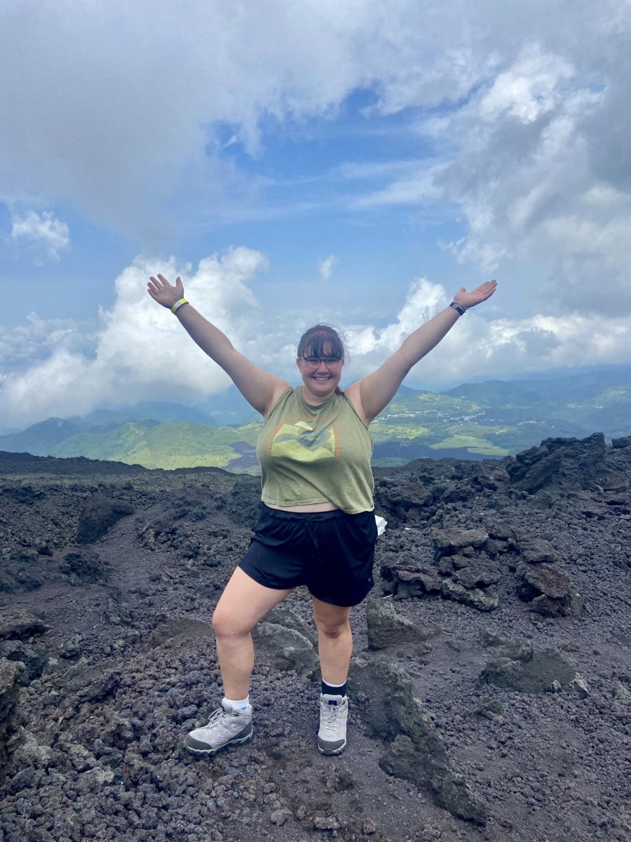 UW-W senior Kylie Bilello visiting Volcano Pacaya near Antigua, Guatemala