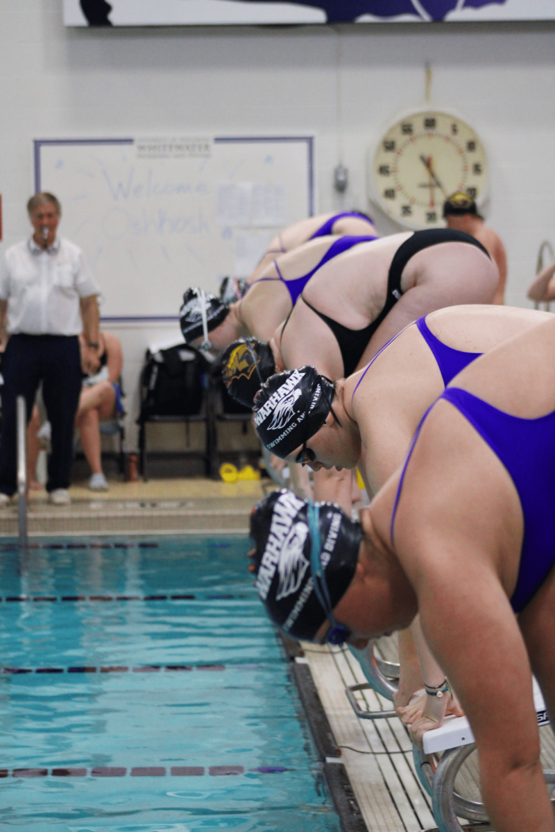 Swimmers lined up and ready for their event, Nov 8th, 2024.