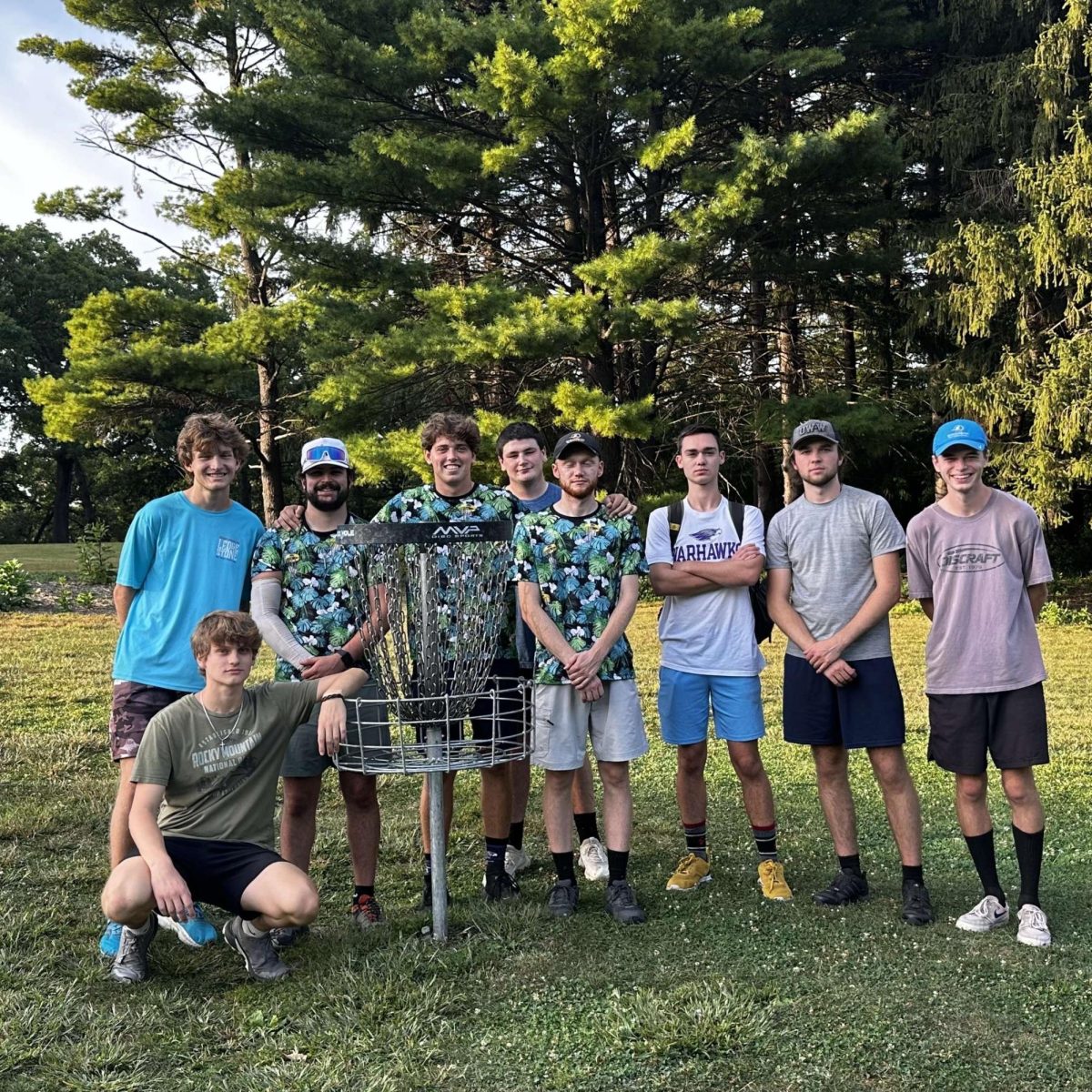 After the club’s tryouts in Rockford, IL. From left to right is Jeremey Kehoe, JJ Robinson, Luke Sigwarth, Colton Thielman, Zach Wolfram, Dilan Fenner, Cole Peterson, Gaige Marien, Michael Stelpflug.