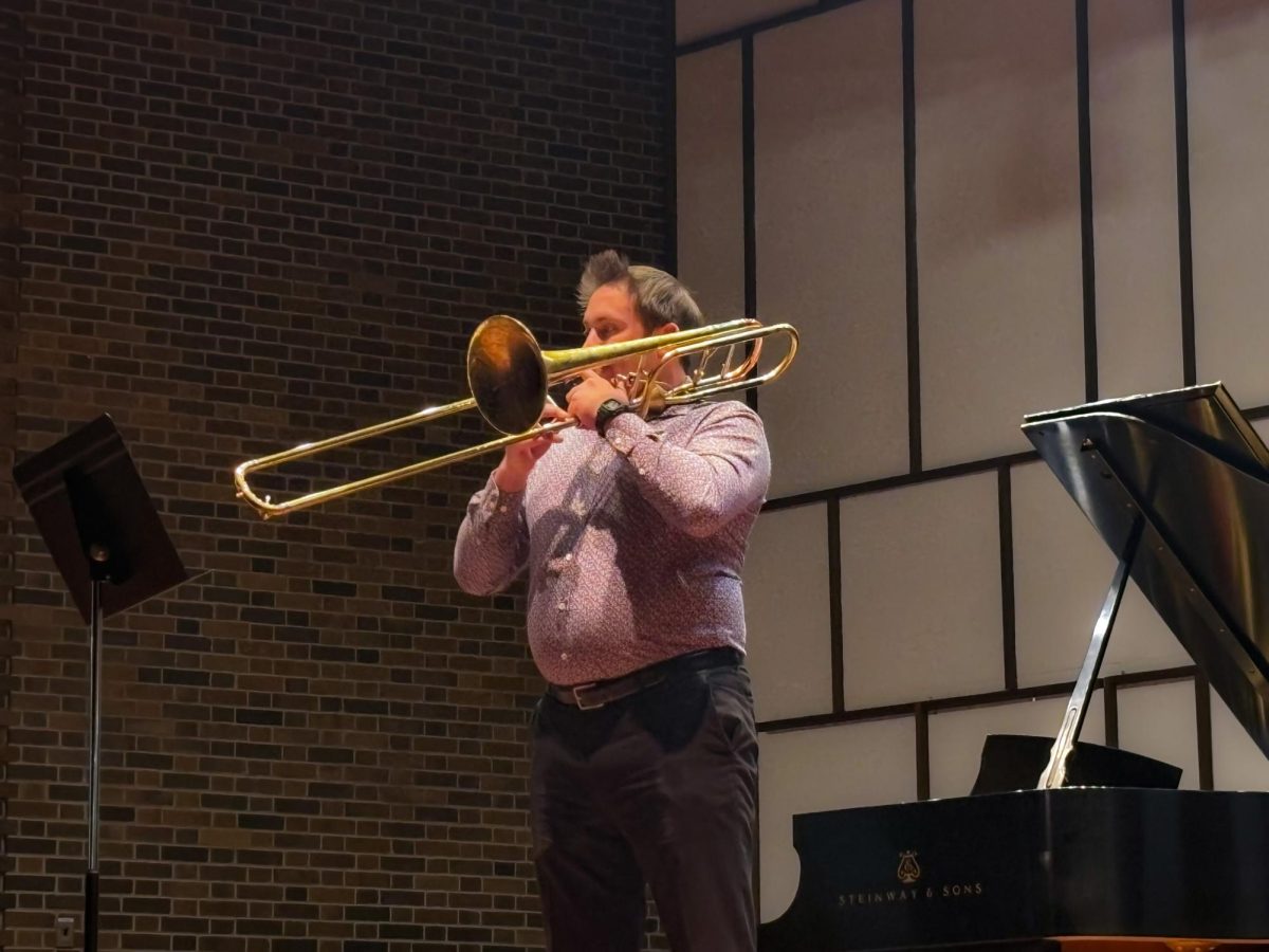 Carson King-Fournier performing White Knight and Beaver at Light Recital Hall March 4, 2025.