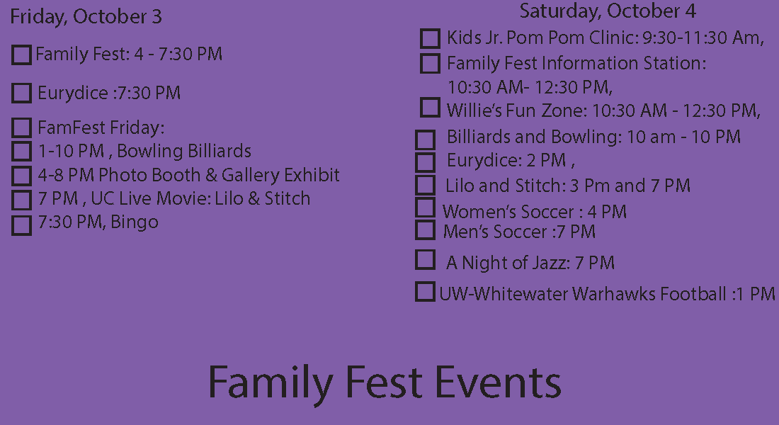 In My Opinion: Family Fest Events