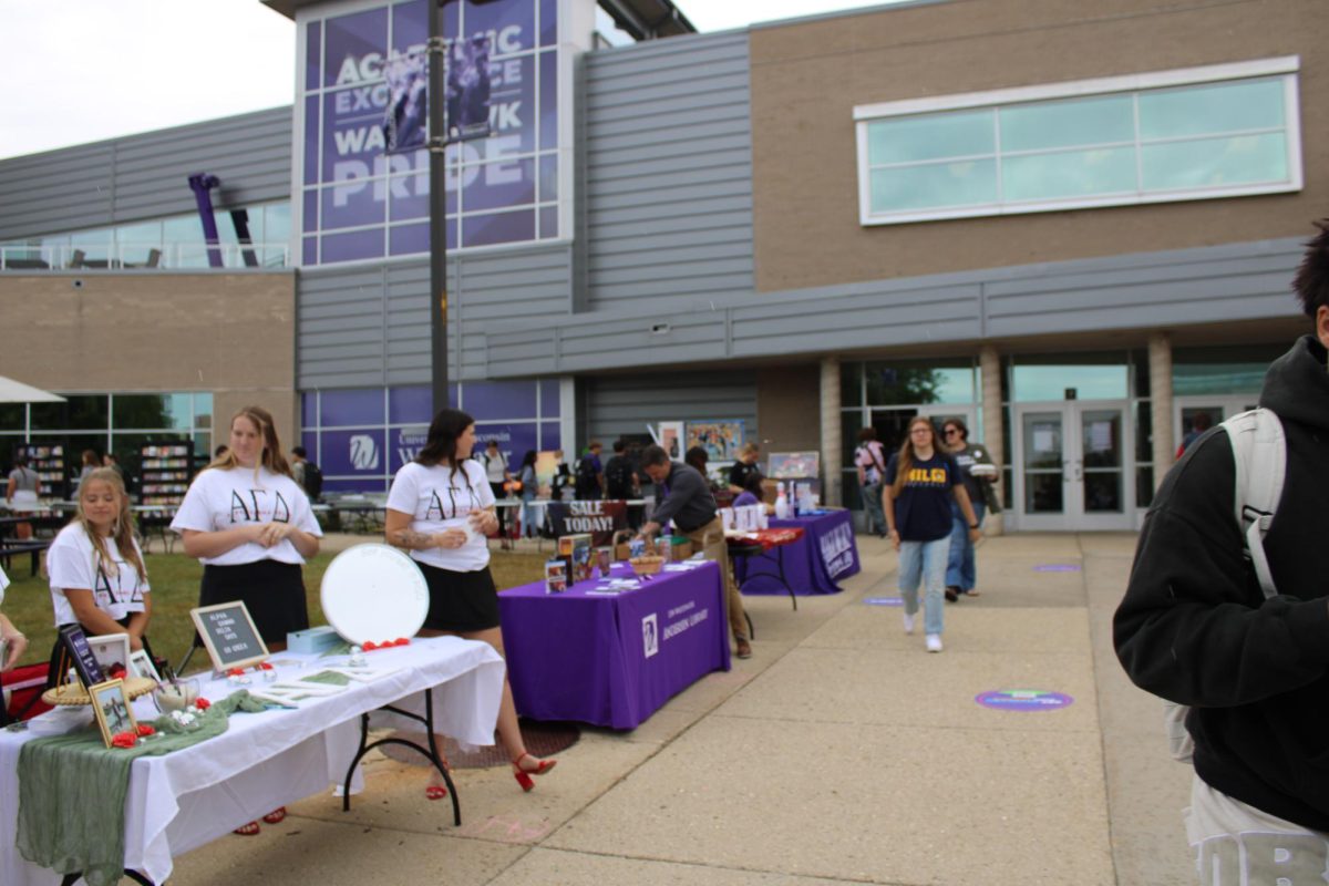 Students browse and interact with various clubs outside the University Center, Wednesday, September 10, 2025.