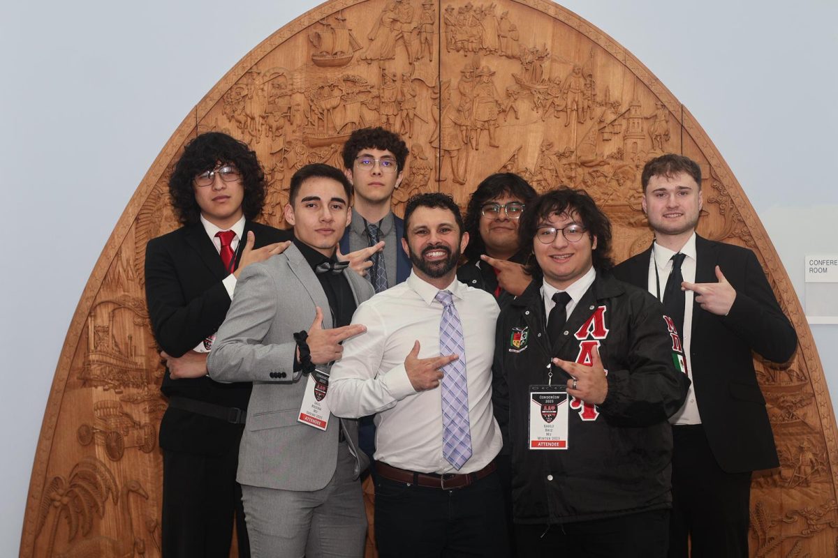Members of the Mu Chapter of the Lambda Alpha Upsilon Fraternity gathered together for the fraternity’s 2025 Incorporated's National Convention.