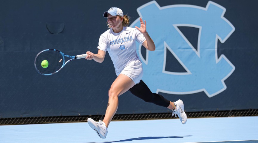 Reese Brantmeier has become an accomplished tennis player, winning the 2025 ACC Women’s Tennis Player of the Year and competing in the U.S. Open. (Reese Brantmeier)
